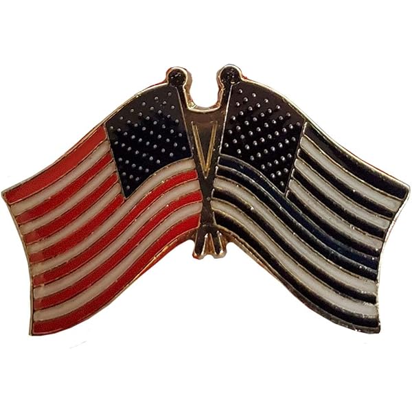 USA Italian Crossed Flags Lapel Pin - Bronze Enamel Flag Brooch For Heritage & Travel Memories