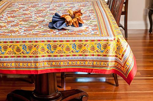 Tropical Paradise Block Printed Table Cloth
