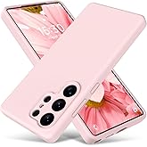 Varikke Compatible with Samsung Galaxy S25 Ultra Case, Liquid Silicone Upgrade [Camera Protection] [Anti-Scratch Microfiber Lining] Slim Soft Touch Gel Rubber Shockproof Phone Case 6.9", Chalk Pink