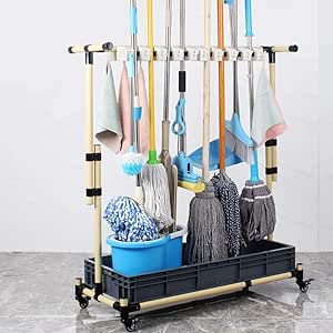 Soporte Para Fregona Y Escoba, Estante De Escoba Para Montaje En Pared