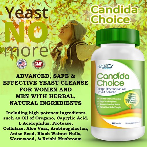 Legacy Nutra's 1 Candida Cleanse Yeast Overgrowth Pills with Aloe Vera