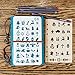 OzBSP Bullet Journal Stencil Set Plastic Planner Templates - for Scrapbooking Notebook Journaling Diary Card Letters, DIY Projects, Art Drawing | 24 Unique Premium Quality Stencils | A5 Size 4x7 inch