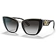 Dolce & Gabbana Women's Round Fashion Sunglasses, Black/Gradient Grey, One Size