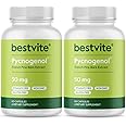 BESTVITE Pycnogenol 50mg (120 Capsules) (60x2) - French Maritime Pine Bark Extract - No Stearates - Gluten Free - Non GMO
