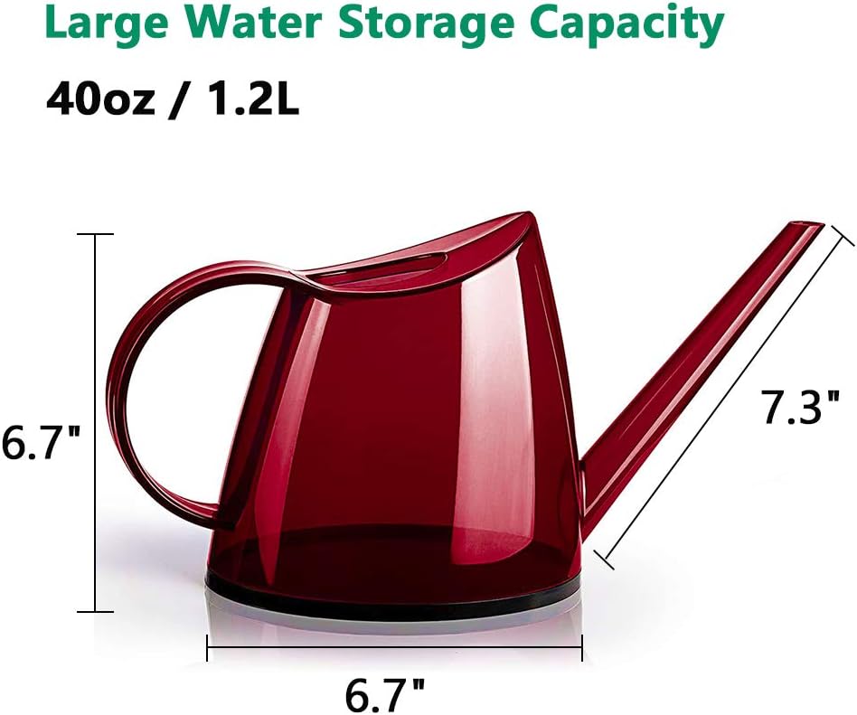 Long Spout Watering Can Indoor, Small Watering Cans for House Plants, Flowers, Succulents, with Plant Mister Spray Bottle (Red) : Garden & Outdoor