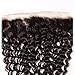 Dinoce Compatible with Longqi Brazilian Curly Hair Lace Frontal Ear to Ear Remy Human Hair Jerry Curly Virgin Hair 13x4 Free Part Frontal Closure Natural Color 16 Inch