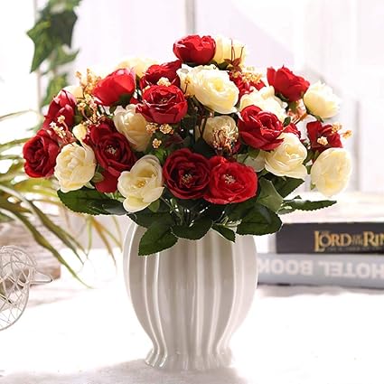 Amazon 造花 インテリア 薔薇 フェイクフラワー プレゼント おしゃれ 北欧 リアル かれない花 フラワーアレンジメント 飾り 贈り物 母の日 開店祝い お礼 造花 オンライン通販