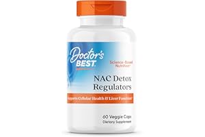 DOCTOR'S BEST Doctors Best NAC Detox Regulators, Supports Cellular Health & Liver Function, Non-GMO, Gluten Free, Soy Free, Vegetarian 60 Veggie Caps
