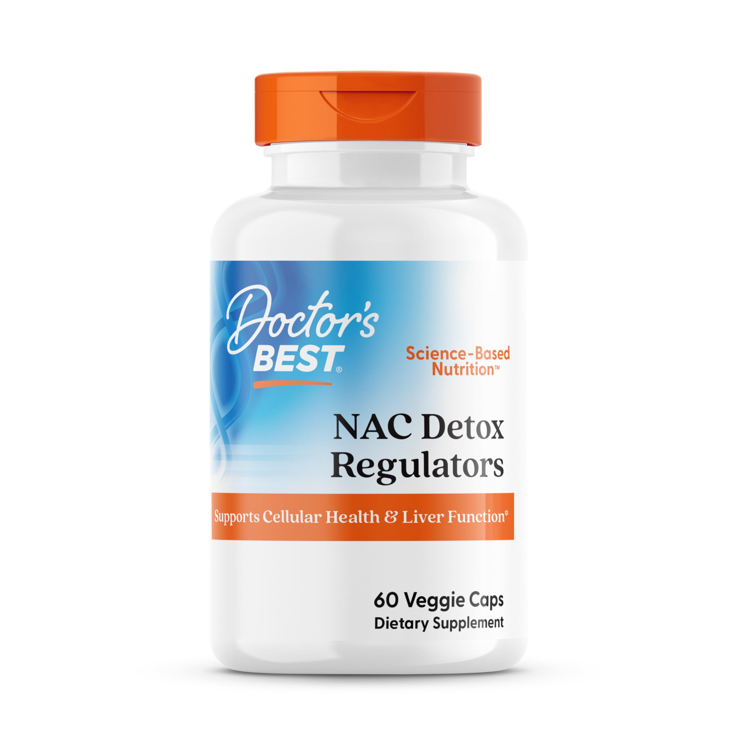 Doctors Best NAC Detox Regulators, Supports Cellular Health & Liver Function, Non-GMO, Gluten Free, Soy Free, Vegetarian 60 Veggie Caps