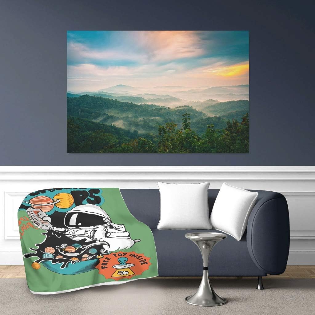 Amazon Skの Nasa惑星ループ ぬいぐるみブランケット 人気 面白い宇宙飛行士 模様 ふわふわ綿毛布 適切な ベッド 静電気防止 2つのサイズ 方毯 White 130x150cm ブランケット 毛布 オンライン通販