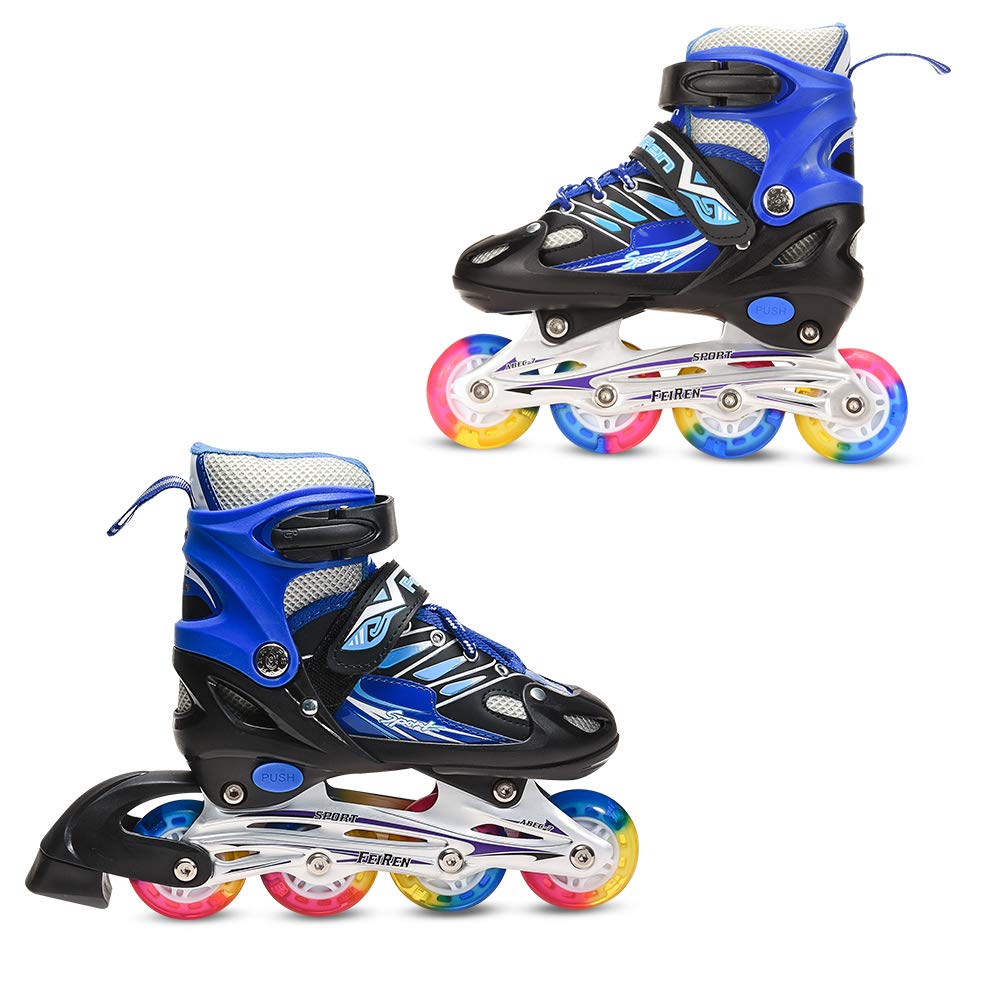 ライトアップホイール付き Youfu 子供用 耐久性 安全 男の子 女の子用 アウトドア イルミネーティング ローラースケート ローラースケート 初心者 インラインスケート ブルー Yf 子供用 Medium ブルー Medium B07k2qd3sk 調節可能 インラインスケート 最終決算 ライトアップホイール付き Youfu 子供用 耐久性 安全 男の子 女の子用 アウトドア イルミネーティング ローラースケート ローラースケート 初心者 インラインスケート ブルー Yf 子供用 Medium ブルー Medium B07k2qd3sk 調節可能 インラインスケート 最終決算