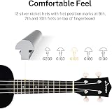 Donner Soprano Ukulele Beginner Kit 21 inch with Tuner, Bag, Straps, Extras view 4