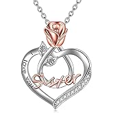 POPKIMI Sister Christmas Gifts from Sister/Brother Sisters Necklace for 2/3/ 4 Sterling Silver Sisters Fashion Jewelry for Women Friend Female Friendship Lasts Forever
