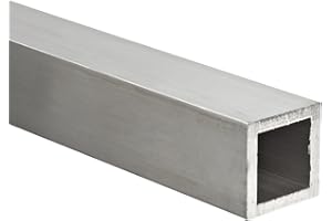 ONLINE METALS OnlineMetals Aluminum 6063-T52 Square Tubing,ASTM B221, 1-1/4" x 1-1/4", 1/8" Wall, 36" Length – Aluminum Square Tube, Framing, Metal Tubing for DIY & Industrial Use