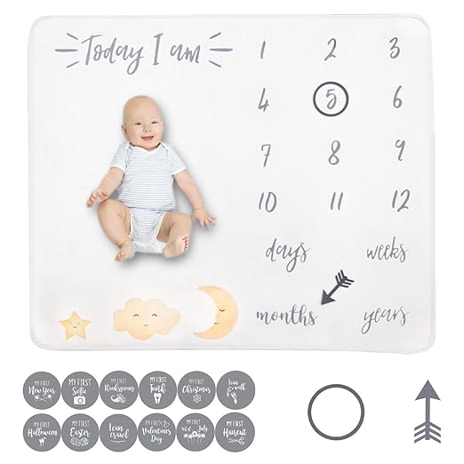 best size for milestone blanket