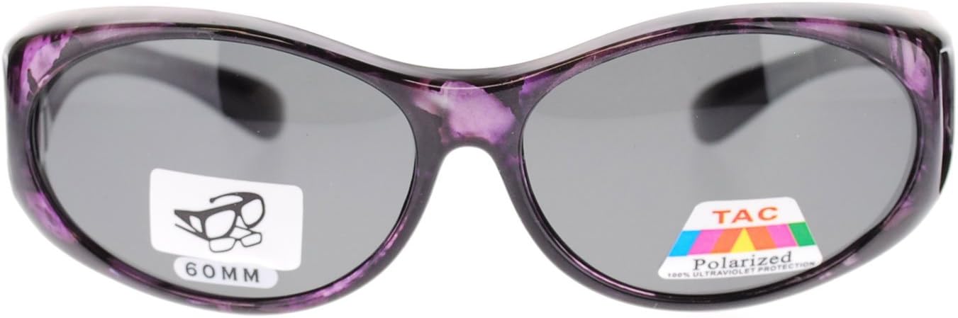 Womens Narrow Oval Fit Over Polarized Anti Glare Sunglasses