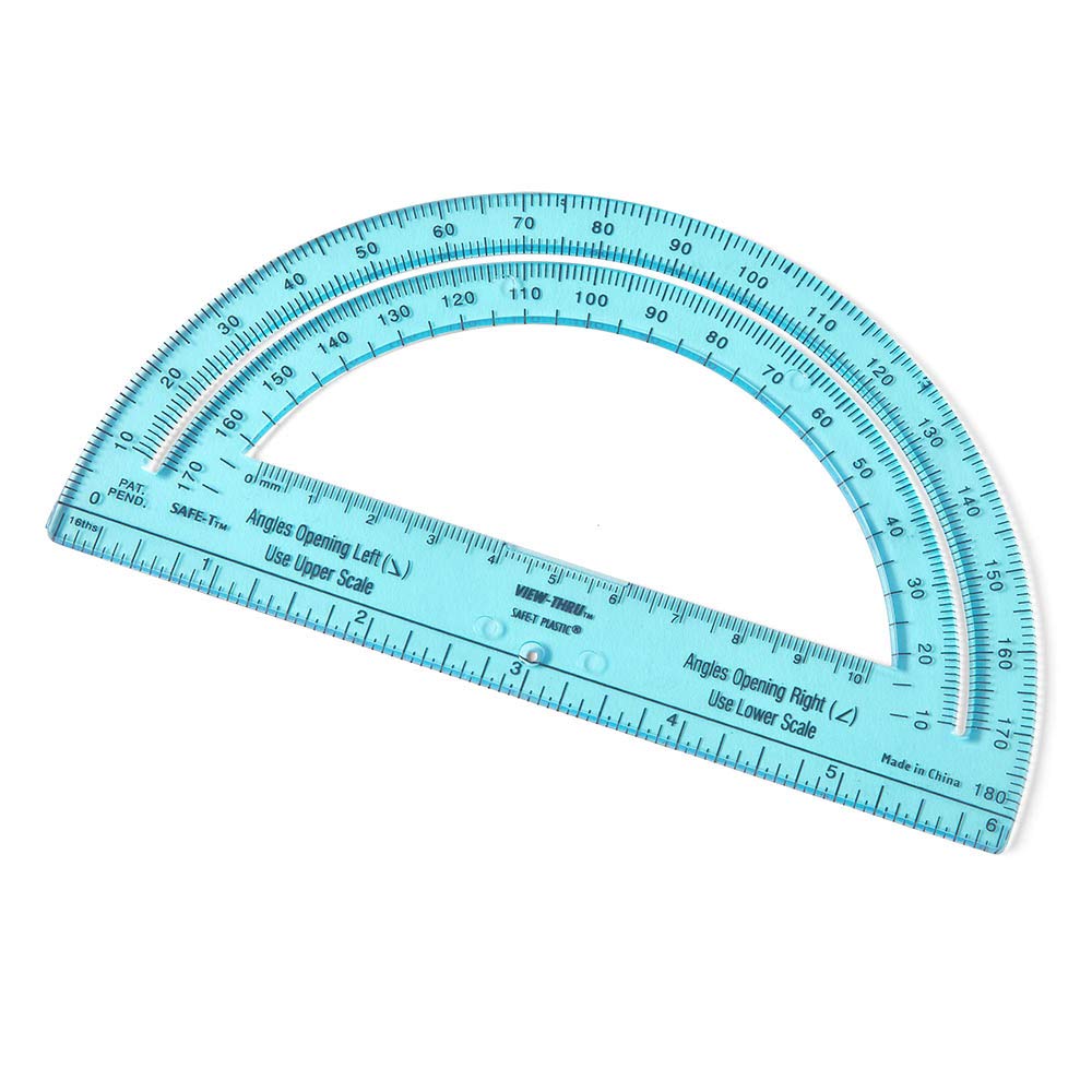 Protractor Saf Mua hand2mind Safe-T Protractor for Kids, 180 Protractor, Rainbow ...