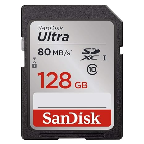 SanDisk Ultra 128GB SDXC UHS-I Memory Card up to 80MB/s (SDSDUNC-128G-GN6IN)