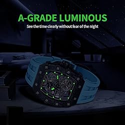 TSAR BOMBA Men's Automatic Watch Mechanical Tonneau