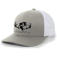 Heritage Pride Chasing Tail Redfish Men's Embroidered Mesh Back Trucker Hat - Adjustable Snapback Cap