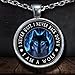 Gee, I Love Wolves “I am Wolf” Native American Spirit Wolf Head Pendant Necklace - Inspirational Gift for Men and Women