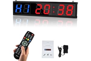 SMAHEAT 4.0-inch large multi-function fitness timer, Tabata/FGB/EMOM large screen interval timer, suitable for gym/large game/MMA counting/school