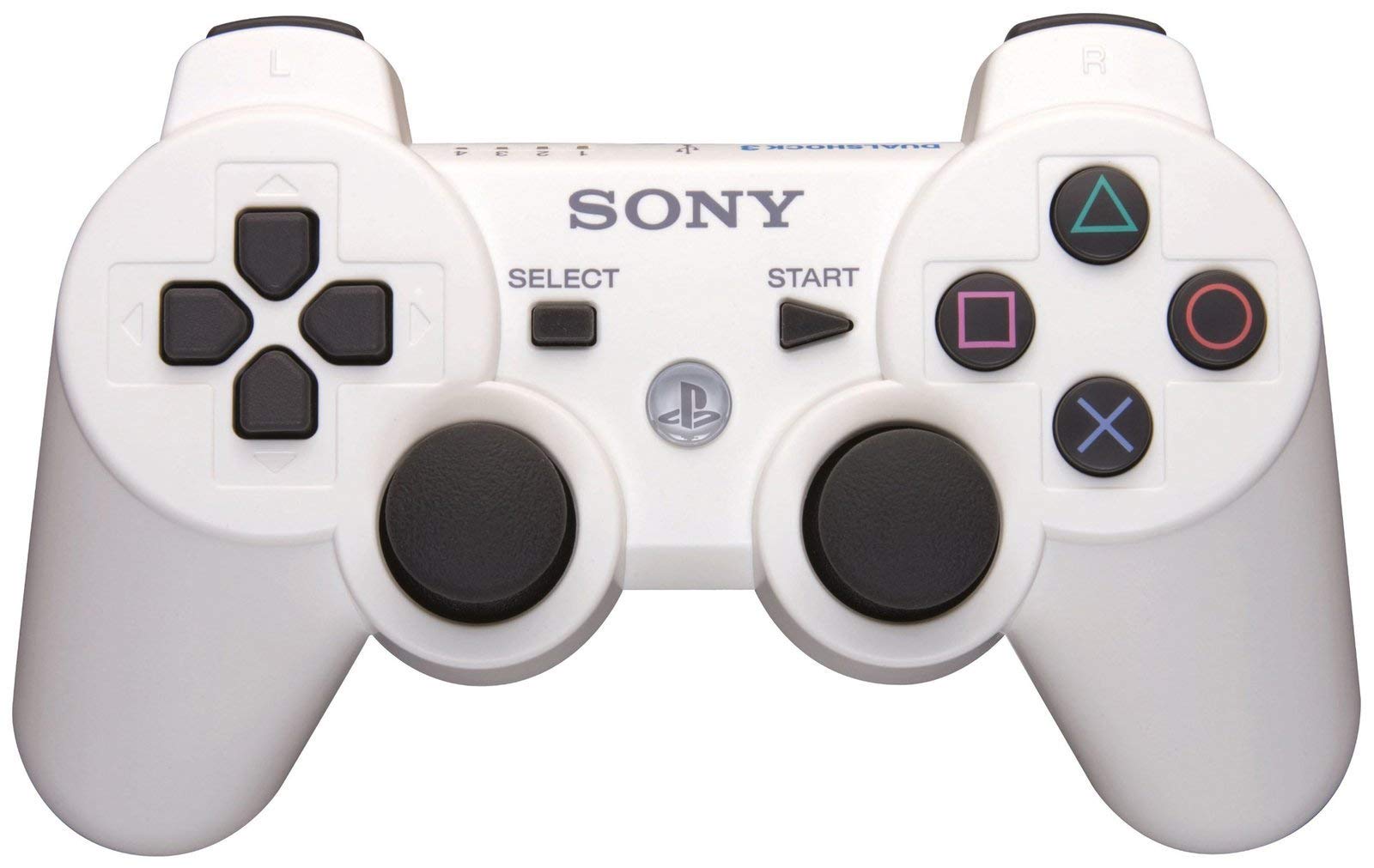 PlayStation 3 Dualshock 3 Wireless Controller (Classic White) (Renewed)