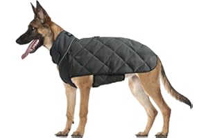 HCHYEY Weighted Dog Vest, Tactical Weight Coat with Beads for Dogs Anxiety- Relieve Stress, Build Muscle & Optimize Health, Premium Heavy Duty Dog Training Jacket for Exercise and Strength (Grey, XL)