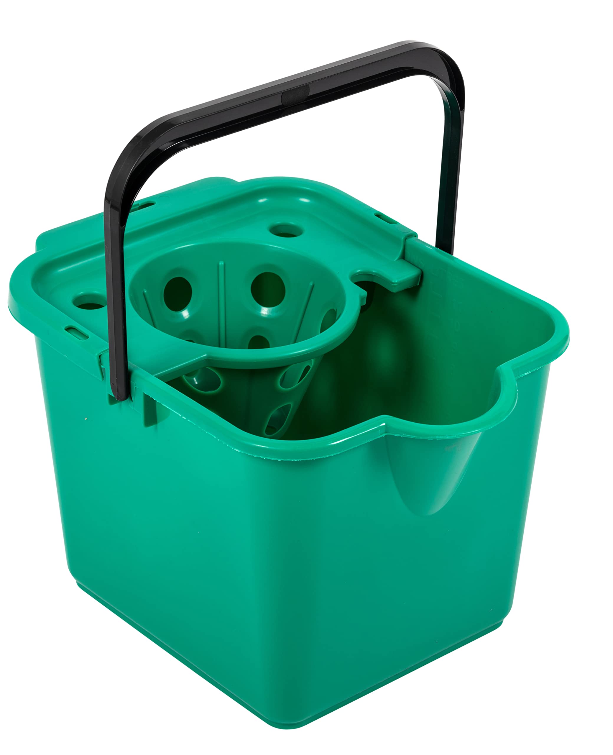 ADDIS 510253 12 Litre Mop Pail and Wringer, Green, 27.5 x 35 x 24.5 cm