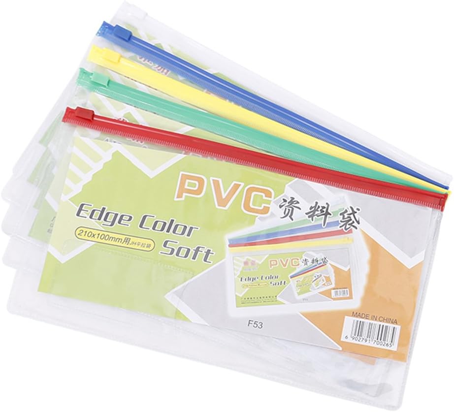 YOURBETTER Pencil Case Clear Exam Pencil Case See Through Zip Bag 2 Pcs