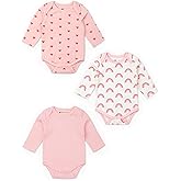 monica + andy Long Sleeve Jack & Jill Bodysuit, Organic Baby Clothes for Girls & Boys, For Preemie, Newborn & Infant