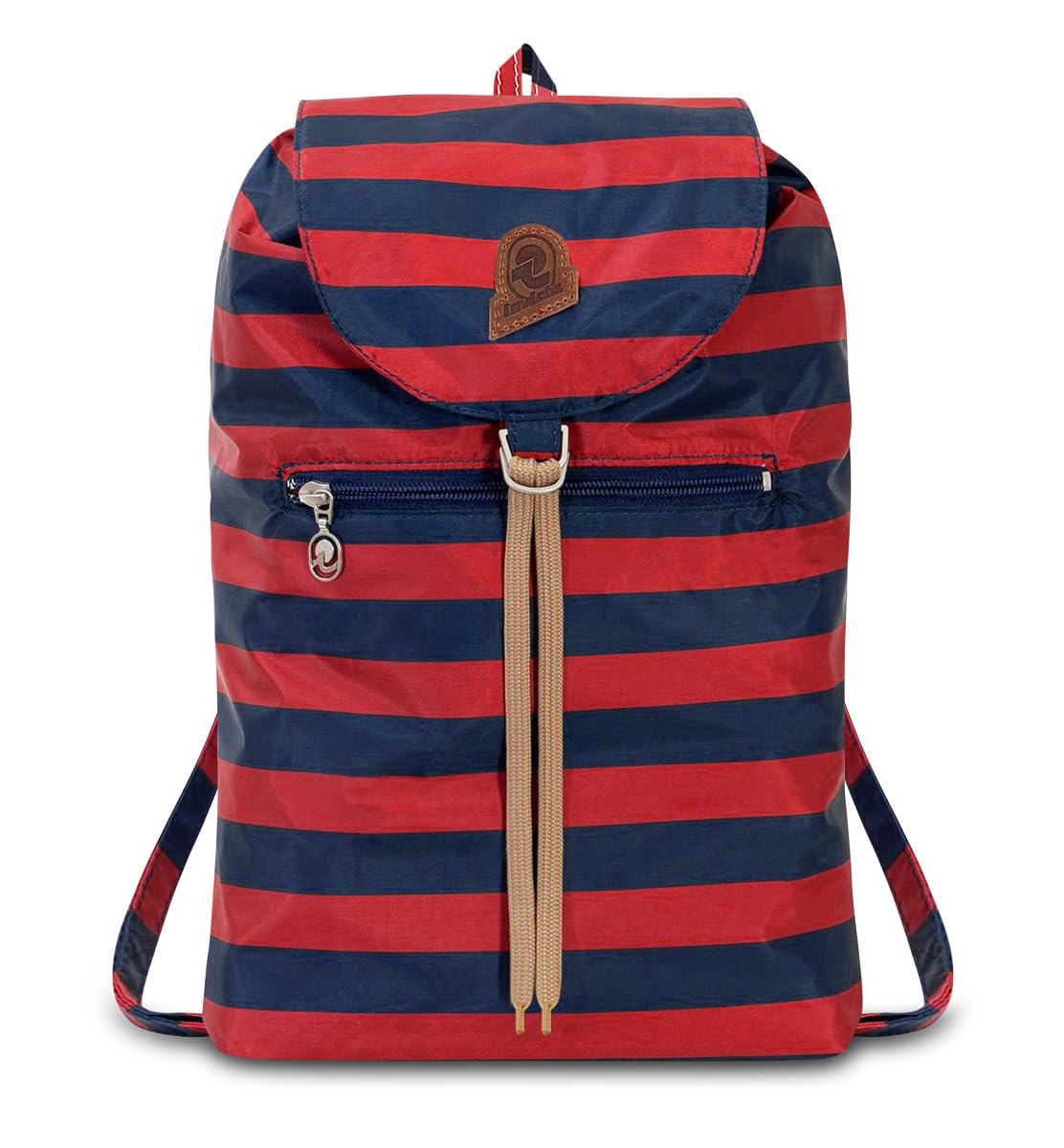 Invicta Backpack, VINTAGE HERITAGE; Minisac Drawstring Backpack, Casual Daypack, Unisex, One Size 8 LT, For Day Trips & Free Time, with Hip-Belt, packable, Italian Design, bicolor red/blue