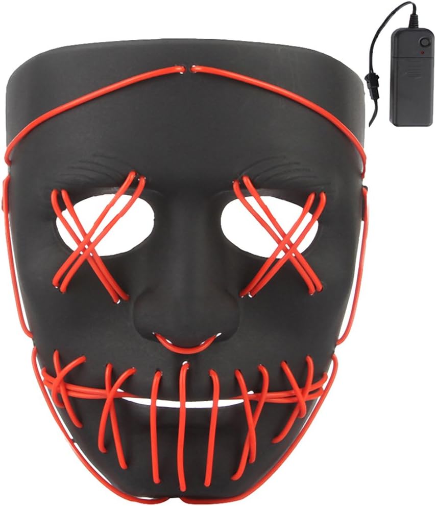 Lukis Masque Lumineux LED Halloween Cosplay Ghost Monstre Diable