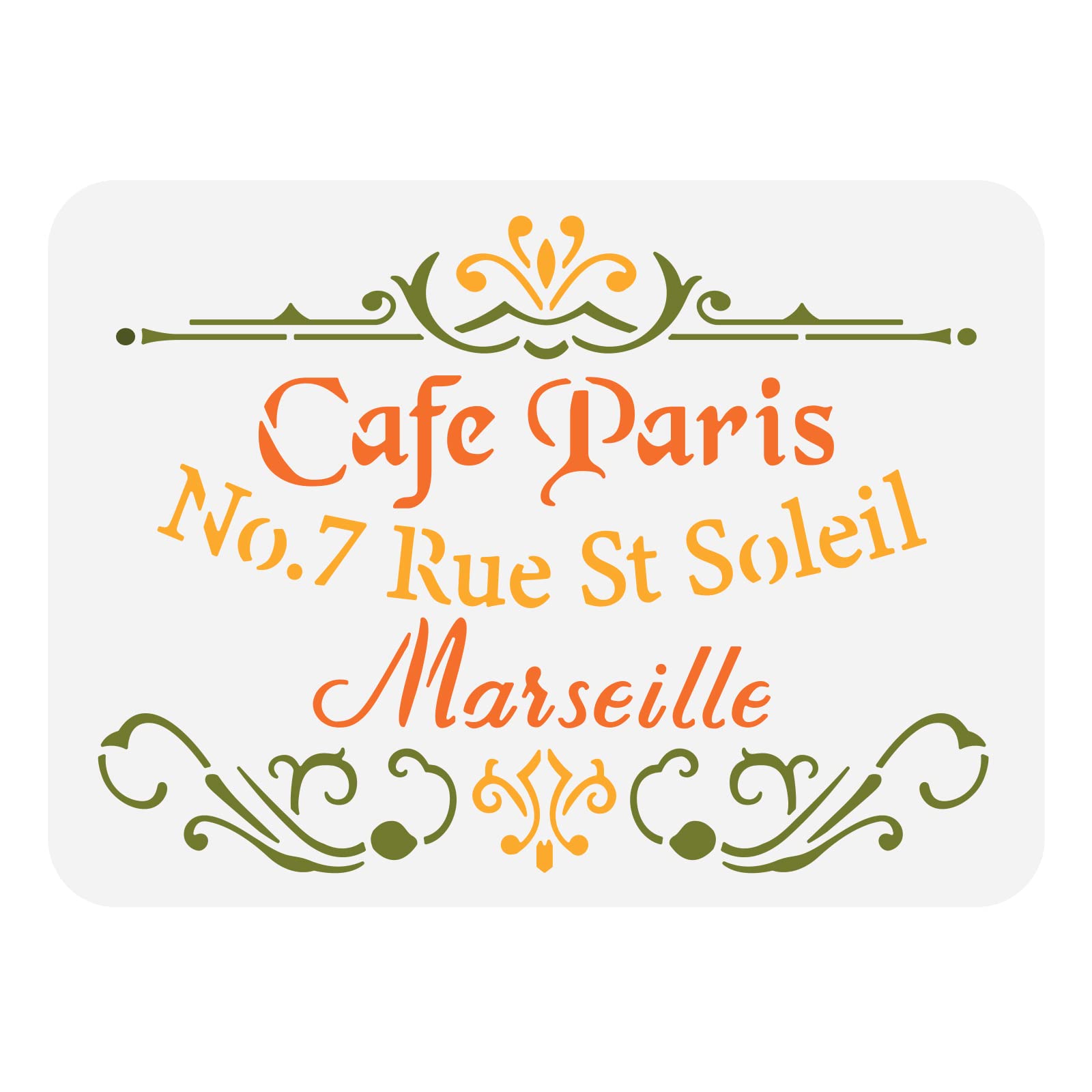 FINGERINSPIRE Classic Cafe Paris Painting Stencils 29.7x21cm Plastic French Stencils Drawing Templates DIY Old French Home Decor for Painting on Wood, Canvas, Tiles, Floor, Wall