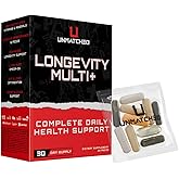 Unmatched Longevity Multi+ | Complete Daily Health Support | Methylated Vitamins & Minerals, Omega-3s, Nootropics, & Longevity Agents | 30 Packs, 30 Day Supply
