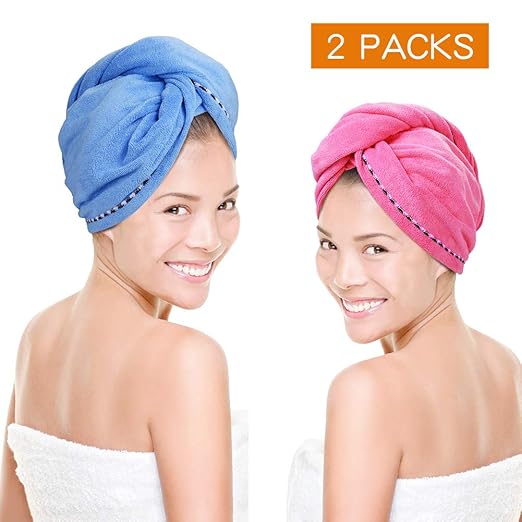Amazon.com : Microfiber Hair Towel Quick Dry Hair Towel Wrap Turban