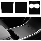 Tesla Model 3 Model Y Center Console Wrap Decoration ABS Matte Black Tesla Model 3 Model Y Accessories