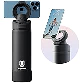 Magcheer Insulated Magnetic Water Bottle - Reusable Stainless Steel Bottle with MagSafe Compatible Phone Holder - Keeps Cold for 24 Hours - Perfect for Gym, Sports, and Travel - Black 24oz