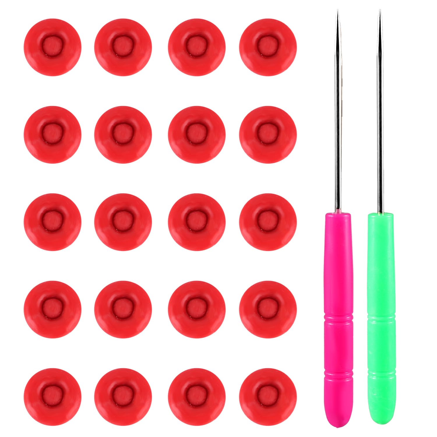 20pcs Caulk Saver Caps for Seal Caulking Tubes with 2 Reusable Piercing Needles