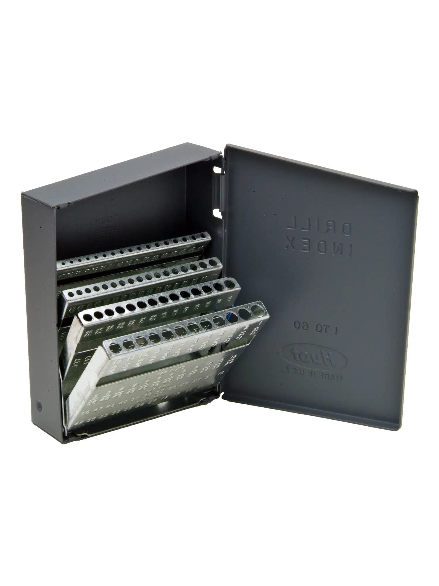 Drill America Drill Bit Index/Case, 1 - #60 (60 Sizes), 10600