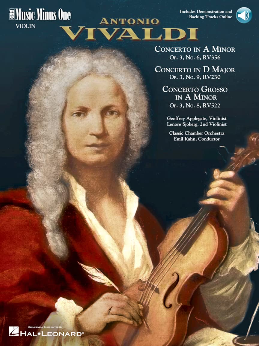 Vivaldi - Concerto in a Minor; Concerto in D Major; Concerto Grosso in a Minor: Music Minus One Violin: Two Concerti: A Minor, La Minore, Op. 3, No. ... and Orchestra (Music Minus One (Numbered))