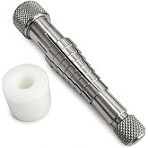 Ring Stretcher with Mandrel &amp; Nylon Base - Professional Jewelry Ring Sizer Tool, Band Resizer for Silver &amp; Gold, Ring Expander &amp; Sizing Kit - 6-1/2 Inches Stainless Steel Ring Enlarger