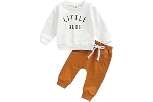CIYCUIT Toddler Baby Boy Clothes Long Sleeve Sweatshirt Pants Set Fall Winter Outfits