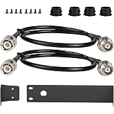 Phenyx Pro BNC Antenna Front-Mount Kit for Half-Rack ANTK-HR2A | 2 BNC Cables 50cm/1.6 ft, Metal Rack Plates, Front-Mount Antenna Setup, Half-Rack Systems