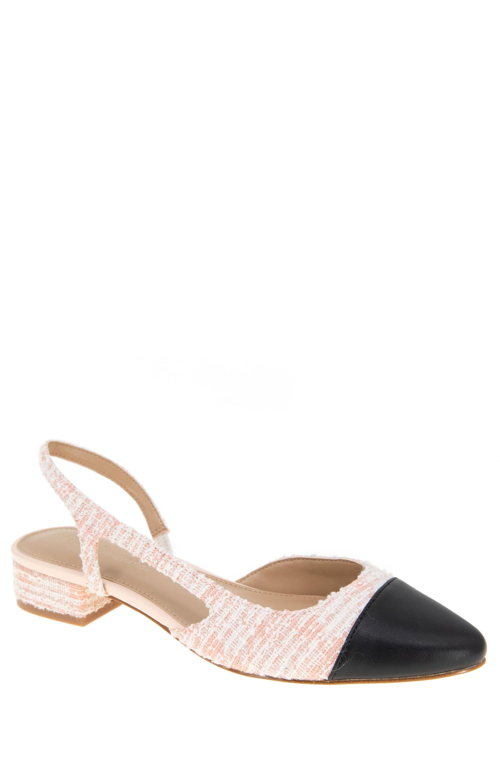 Photo 1 of BCBGeneration Womens Tillie Mary Jane Flat, Pink/Black Boucle, 10 US