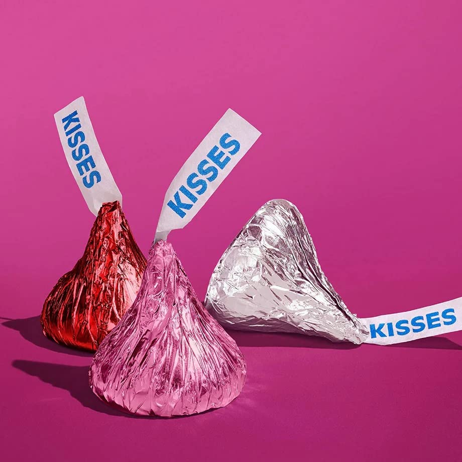 Hershey's Valentine's Day Kisses Milk Chocolate Candy Pink, Red and