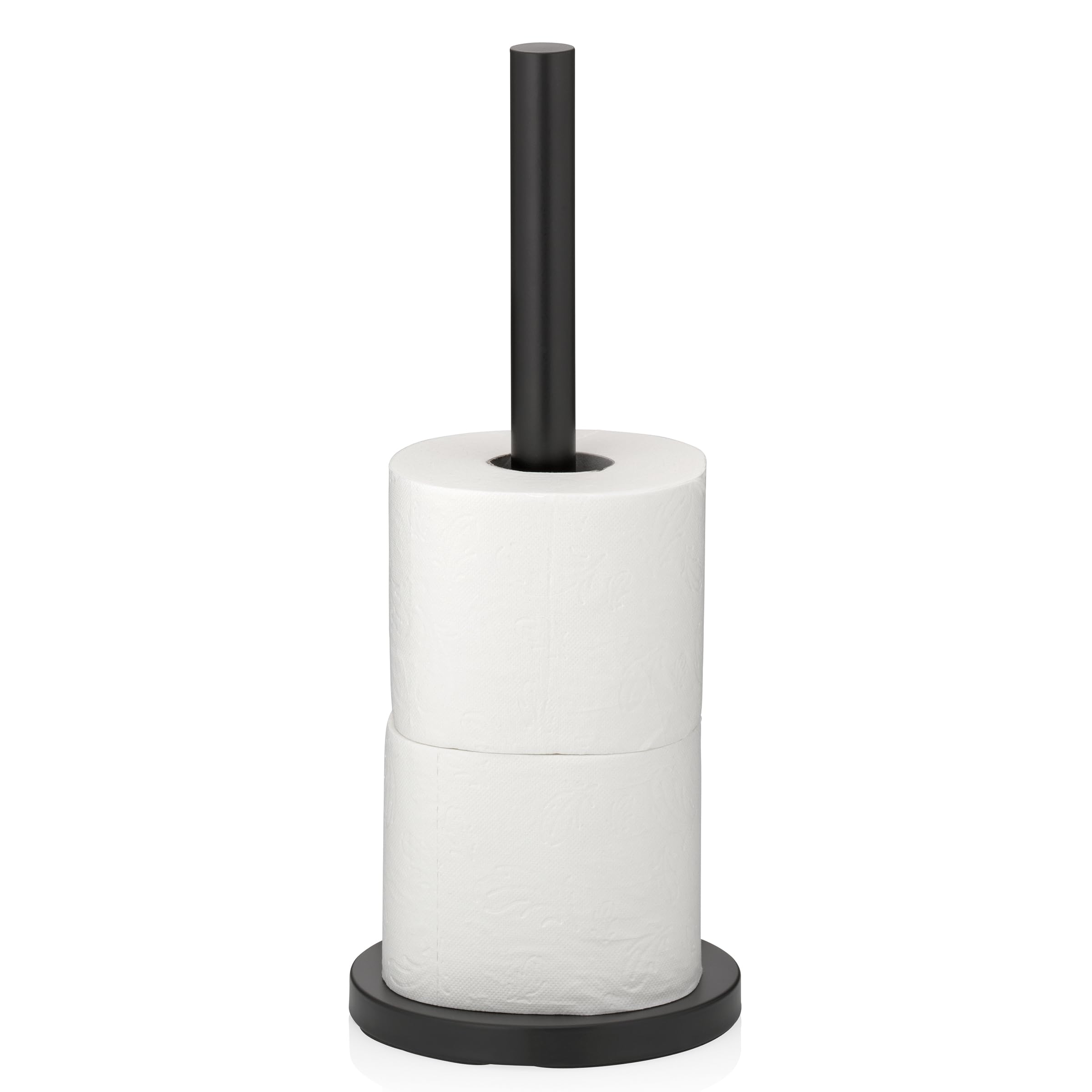 kela Carta 22825 Toilet Roll Holder Diameter 15 cm Metal Black Height 37 cm for 3 Paper Rolls