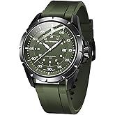 SAPPHERO Mens Watch 50M Waterproof Luminous Quartz Analog Watches with Date Display Casual Stylish Work Business Classic Silicone Strap Men's Wrist Watches Elegant Gifts for Men