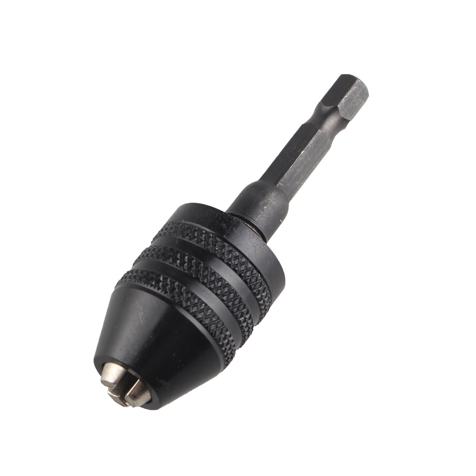 HALJIA 0.3-6.5mm Drill Chuck Conversion Tool 1/4 inch Hex Shank Keyless Quick Change Adapter Converter for Screwdriver Drill