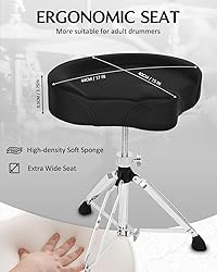 STRICH Saddle Drum Throne Seat, Swivel Adjustable